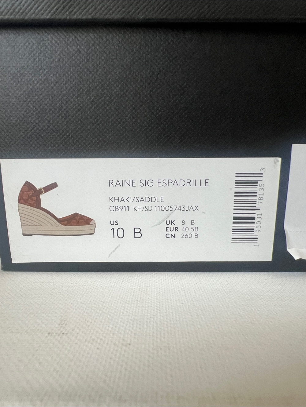 NWT Coach Tan Signature Canvas Espadrille Wedge Sandals - Picture 11 of 13